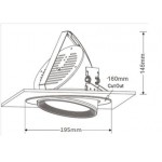 Foco orientable empotrar LED SMD 38W CCT, corte 160mm, Blanco ó Negro